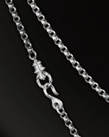 Torqued Chain Link Necklace in 925 Silver