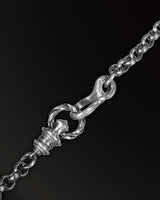 Torqued Chain Link Necklace in 925 Silver