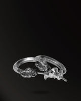 Horn snakes Earring in 925 Silver