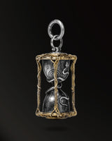 Infinite time hourglass Amulet in 925 Silver