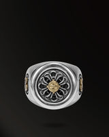 Immortal Flower Snake Ring in 925 Silver